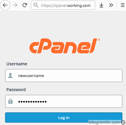 cPanel login screen Picture 7