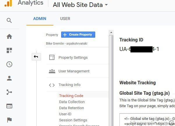 Google Analytics Tracking ID Picture 2