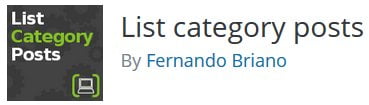 List category posts – plugin for making post lists sorted by chosen criteria