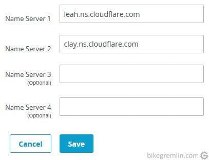 Change of nameservers, so Cloudflare’s are used Picture 2