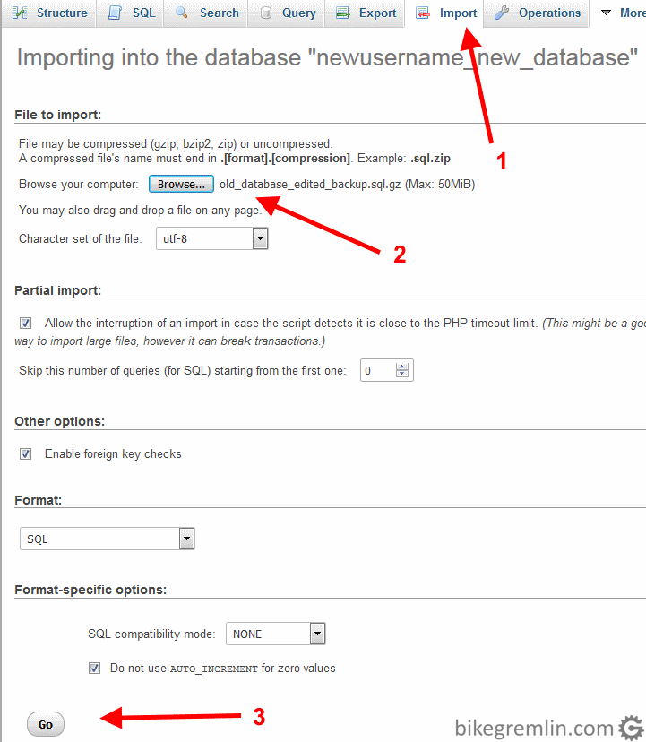 phpMyAdmin database import – in three quick steps Picture 20