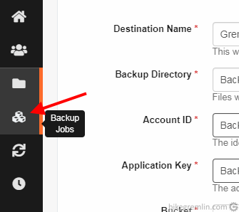 Otvorite "Backup Jobs" meni (ikona sa tri kocke) Slika 6