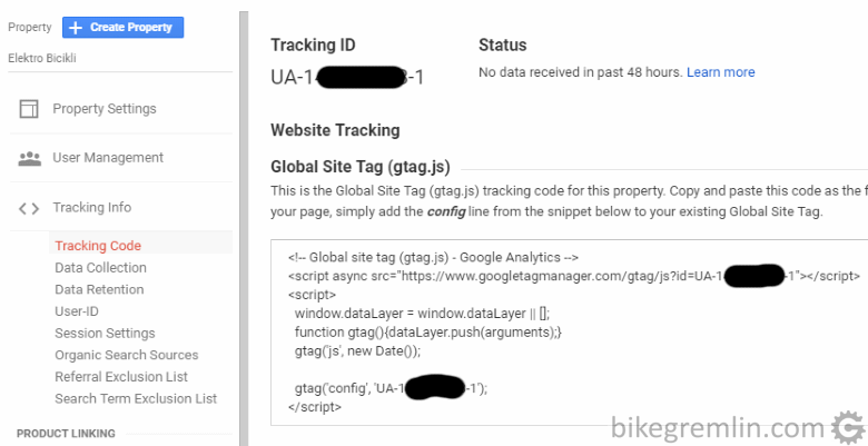Tracking ID i tracking code Slika 5