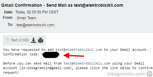 Kod za potvrdu poslat na e-mail nalog Slika 6