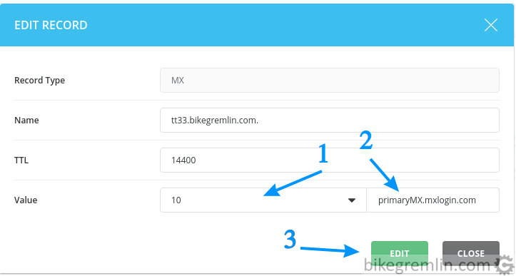 See chapter 5 for primary and secondary MX setup option details