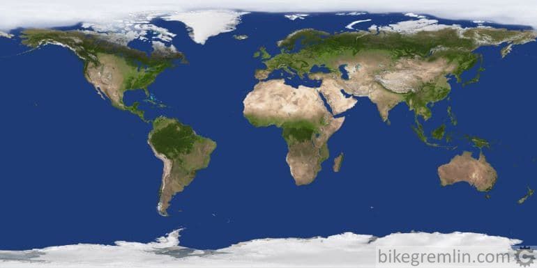 Rasterska slika cele Zemlje