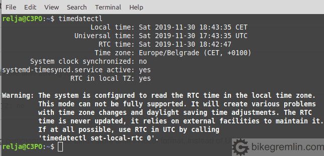 Display of the time format and saving data