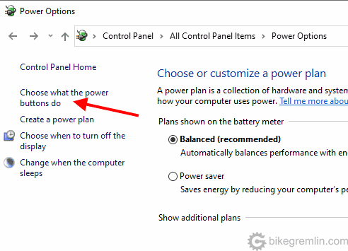 Click on the option pointed by the arrow