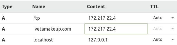 A type DNS records