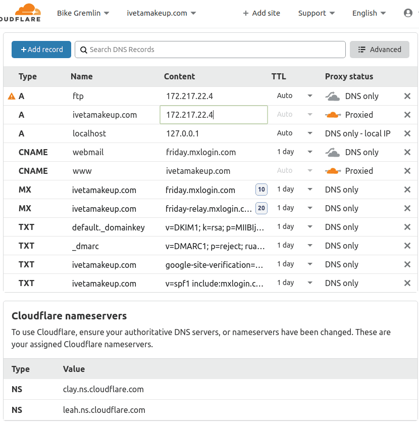 Check your dns