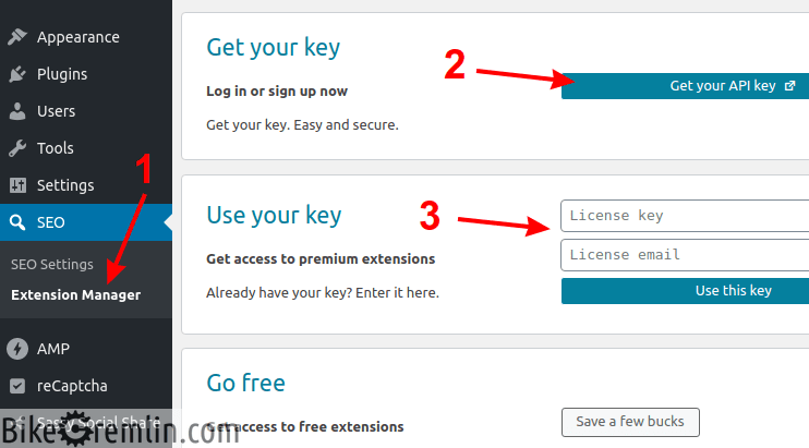 Activating TSF Extension Manager license