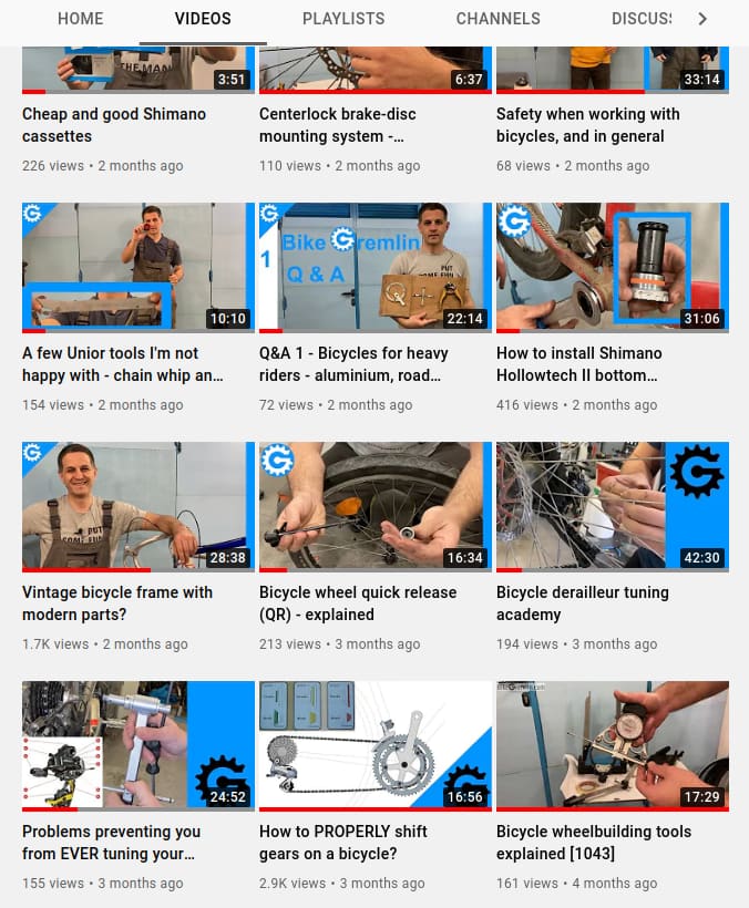 Eksperimenti sa naslovnim slikama BikeGremlin YouTube kanala iz 2021.