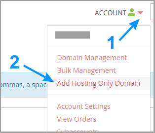 Samo Porkbun hosting, bez registracije, ili prenosa domena