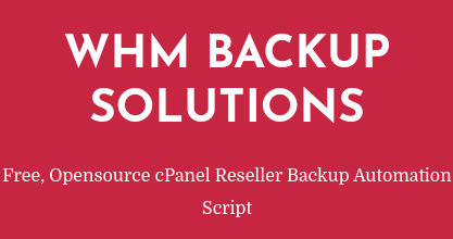 cPanel reseller hosting backups automation