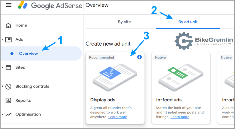 Creating an AdSense Display ad