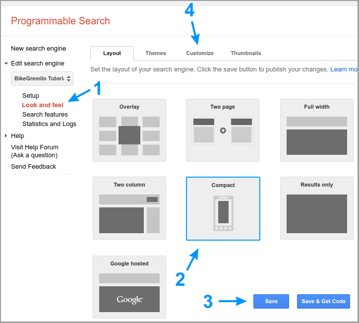 Choosing the Programmable search Layout