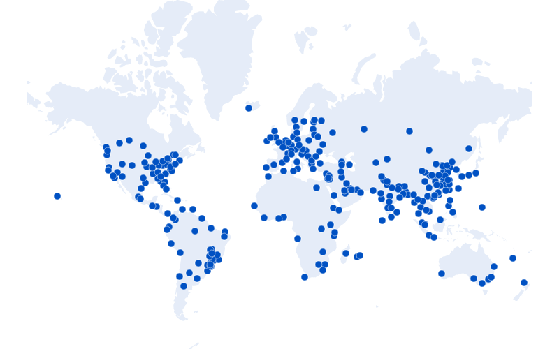 Cloudflare's global Edge server network locations