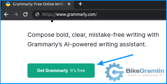 Creating a Grammarly account