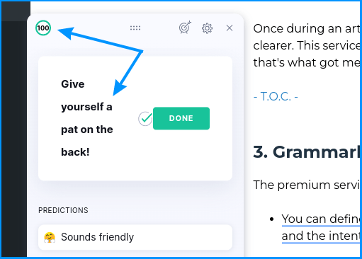 Grammarly's sense of humour :)