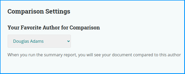 ProWritingAid comparison settings - neat :)