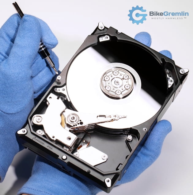 Hard disk internals photo