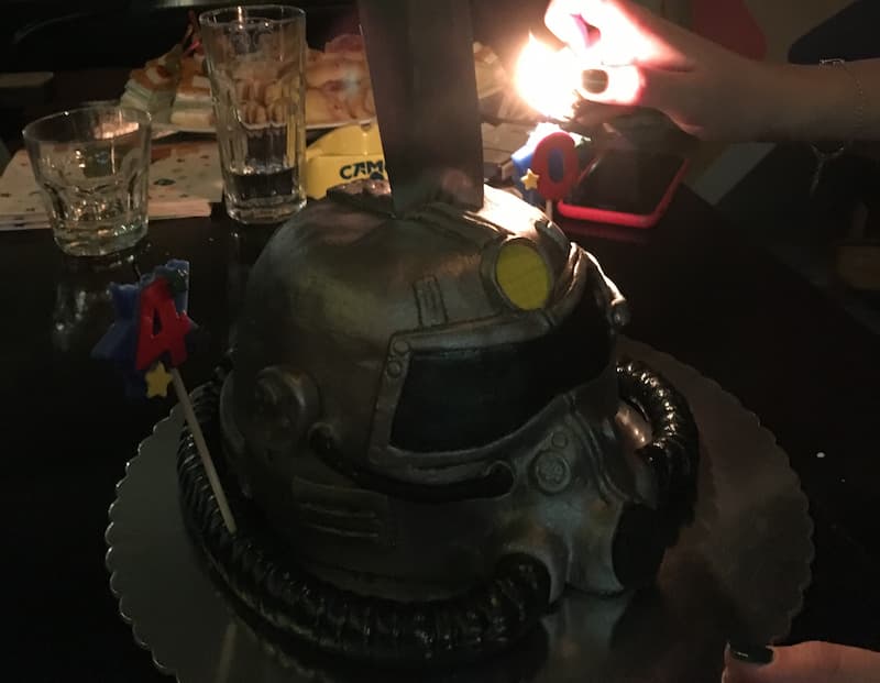 Fallout power armour birthday cake