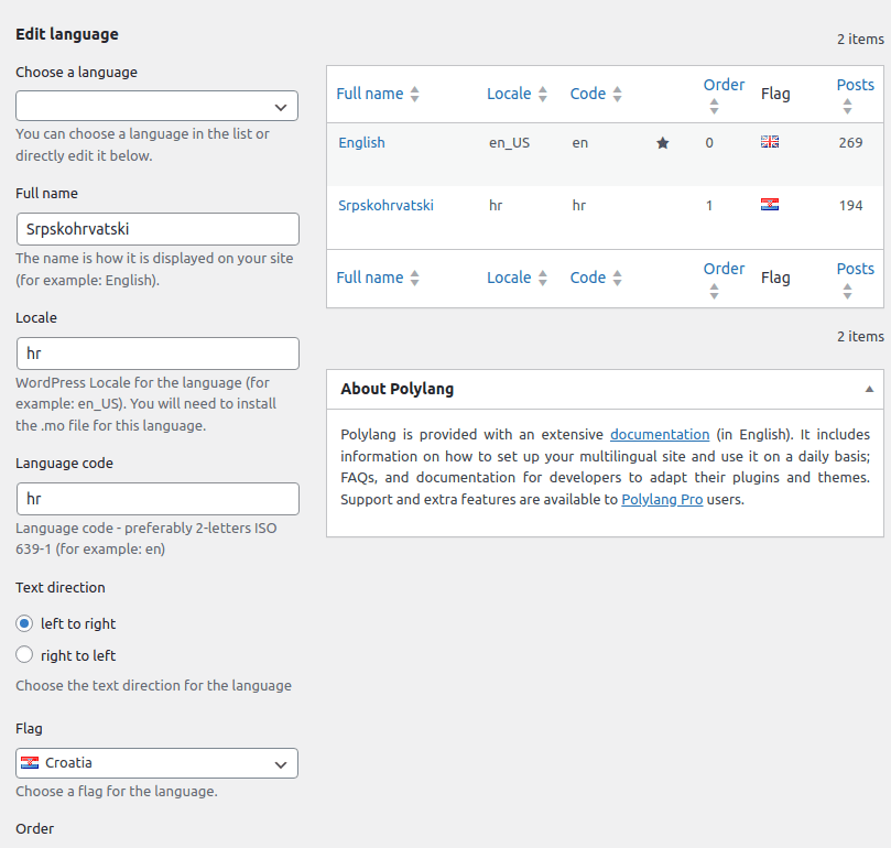 Leaving the "default" language in Polylang settings, while using custom PHP code and custom country flag .PNG image