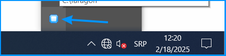 Laragon icon in the taskbar