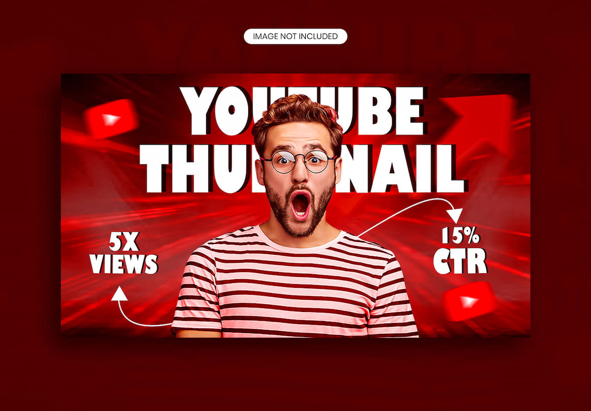 A clickbaity YouTube thumbnail design