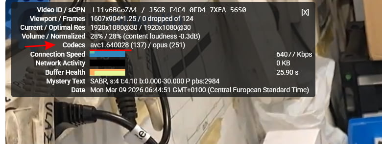 YouTube using low-quality low bitrate "avc1" codec for a 1080p video I uploaded