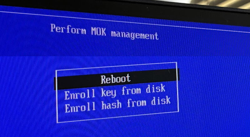 Reboot the computer