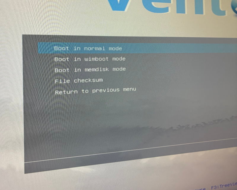 Start boot normally with the selected ISO